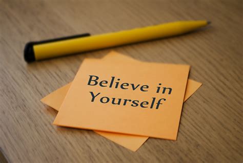 Orange sticky note with Believe in Yourself text HD wallpaper ...