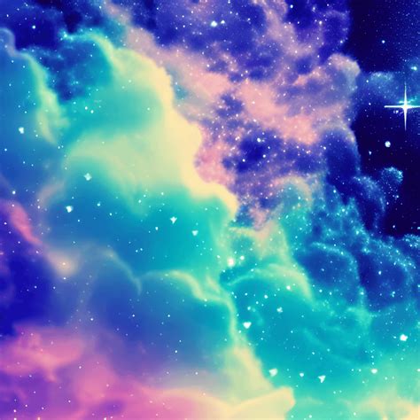 High Quality Galaxy Wallpaper Background with Clouds and Stars Rainbow ...