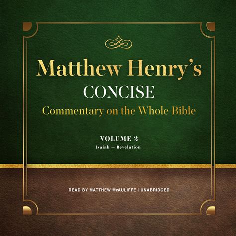 Matthew Henry’s Concise Commentary on the Whole Bible, Vol. 2 Audiobook ...