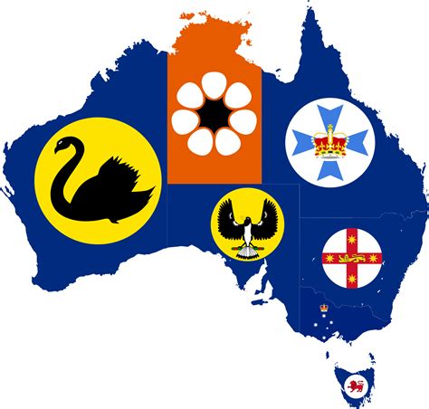 Australia Map With Flag - ClipArt Best