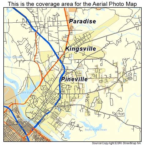 Aerial Photography Map of Pineville, LA Louisiana