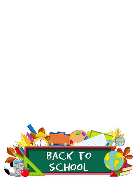 Back To School Clipart Borders