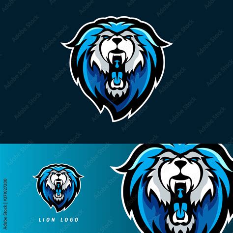 Lion esport gaming mascot logo template Stock Vector | Adobe Stock