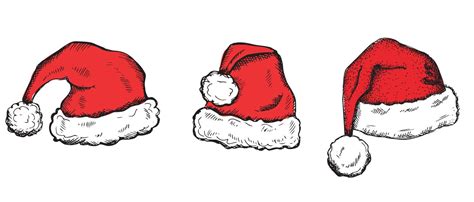 Sketch of Santa Hat Hand drawn illustration 11696982 Vector Art at Vecteezy