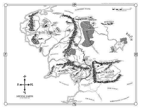 Printable Map Of Middle Earth - Printable Calendar