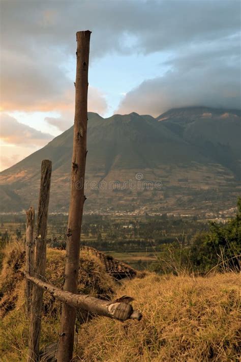 Cotacachi Volcano at Sunset, Ecuador Stock Photo - Image of beautiful ...