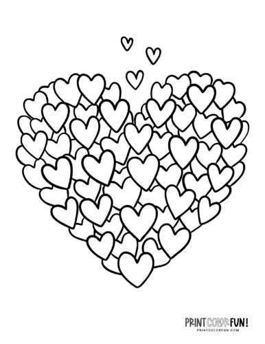 100+ heart coloring pages: A huge collection of free Valentine's Day ...