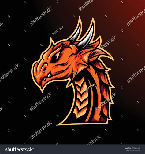 Dragon Mascot Gaming Logo Template Team Stock Vector (Royalty Free ...