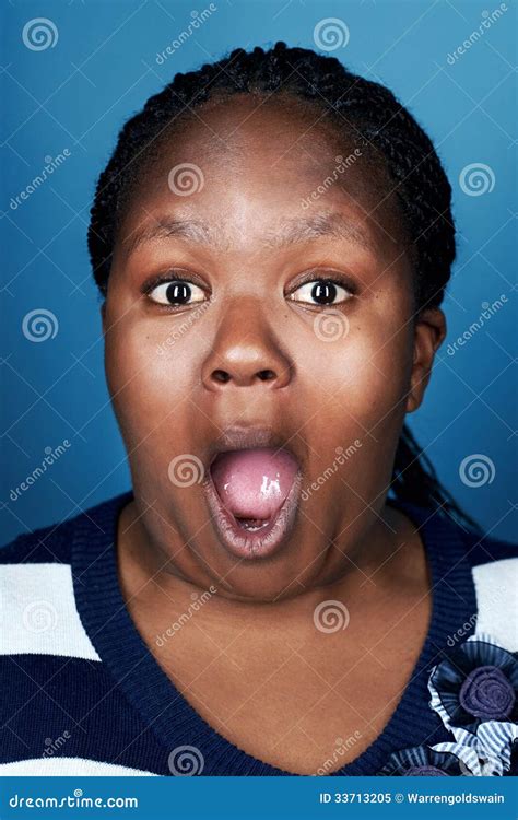 Funny Face African Woman Royalty Free Stock Photo - Image: 33713205