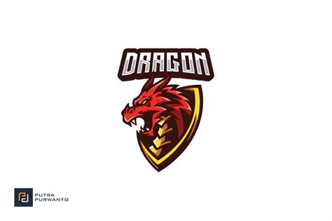 Dragon Mascot Esport Gaming Logo – MasterBundles