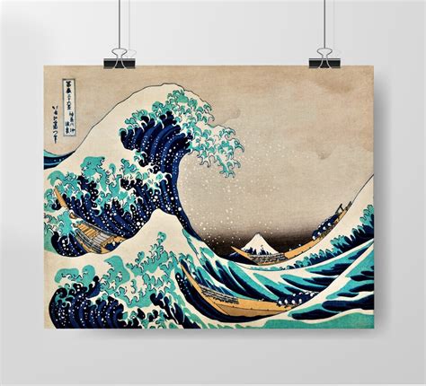 Hokusai Great Wave Print, INSTANT DOWNLOAD, Japandi Art Coastal ...