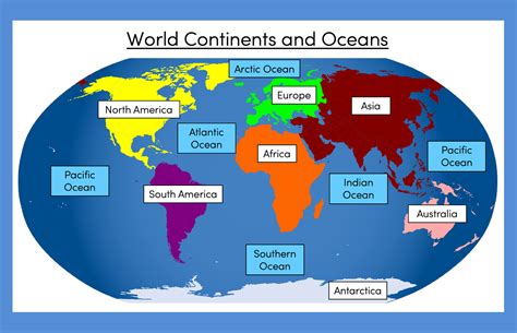 World Continents And Oceans Geography Game