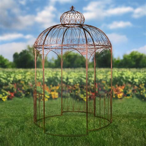 Round Iron Garden Gazebo with Dome Roof – Garden Luster