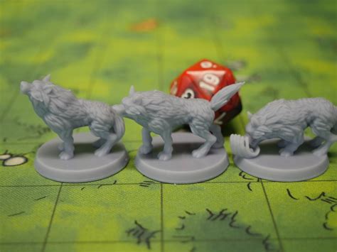 Dnd Miniature Wolf Pack Beasts and Baddies Dungeons and | Etsy