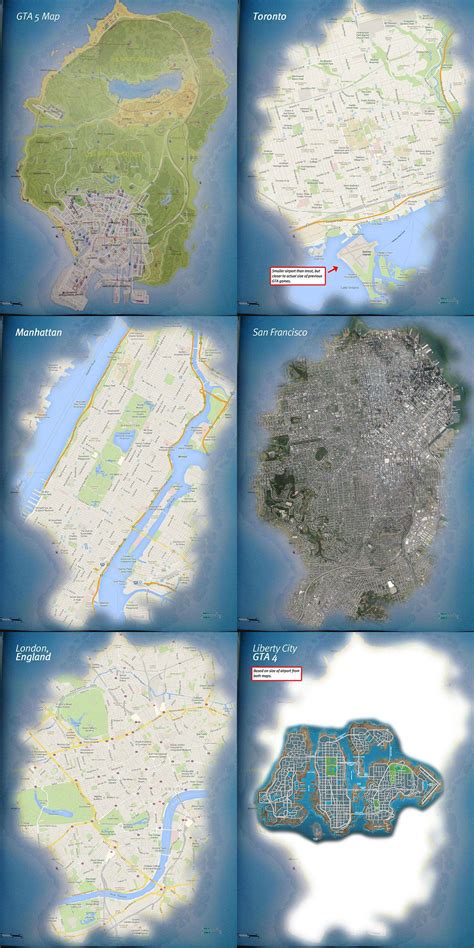 GTA V Map Looks Massive In Comparison With Maps of Toronto, London and ...