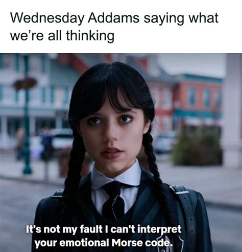 Happy Wednesday Addams Meme