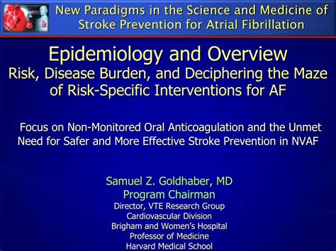 PPT - Stroke Prevention in Atrial Fibrillation PowerPoint Presentation ...