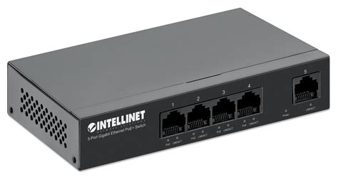 Intellinet 5-Port Gigabit Ethernet PoE+ Switch (561792)