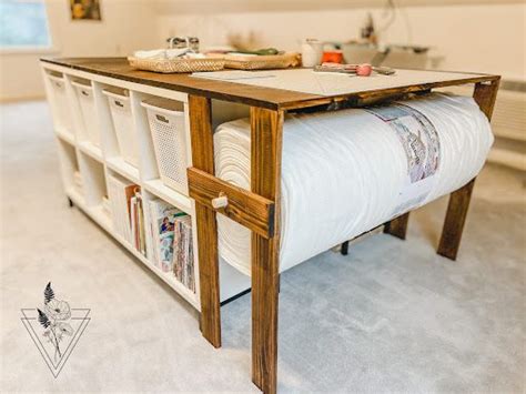 How to Make a DIY Cutting Table with Batting Roll Storage