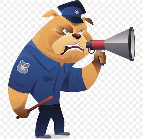 Police Officer Dog Cartoon