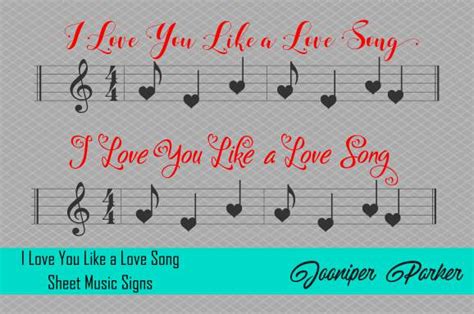 I Love You Like a Love Song Graphic by Jooniper Parker · Creative Fabrica