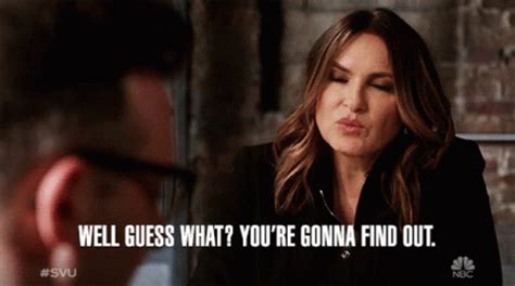 Well Guess What Your Gonna Find Out Mariska Hargitay GIF - Well Guess ...