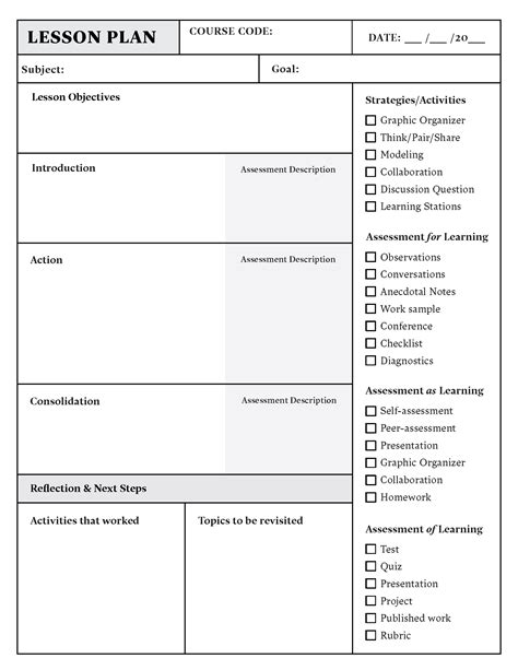 Lesson Plan Template Download in Word or PDF | Top Hat Lesson Plan ...