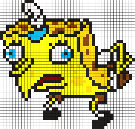 Spongebob Meme Perler Bead Pattern / Bead Sprite | Pixel art, Pixel art ...