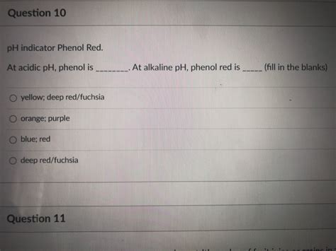 Answered: pH indicator Phenol Red. At acidic pH,… | bartleby