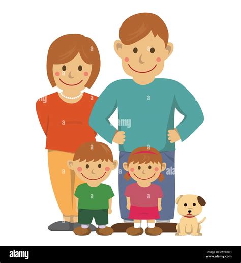 Nuclear family cartoon hi-res stock photography and images - Alamy