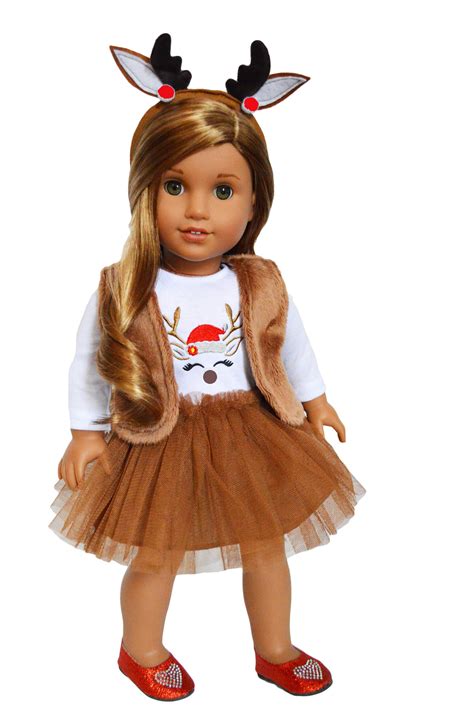 My Brittany's Holiday Reindeer Dress Fits American Girl Dolls and My ...