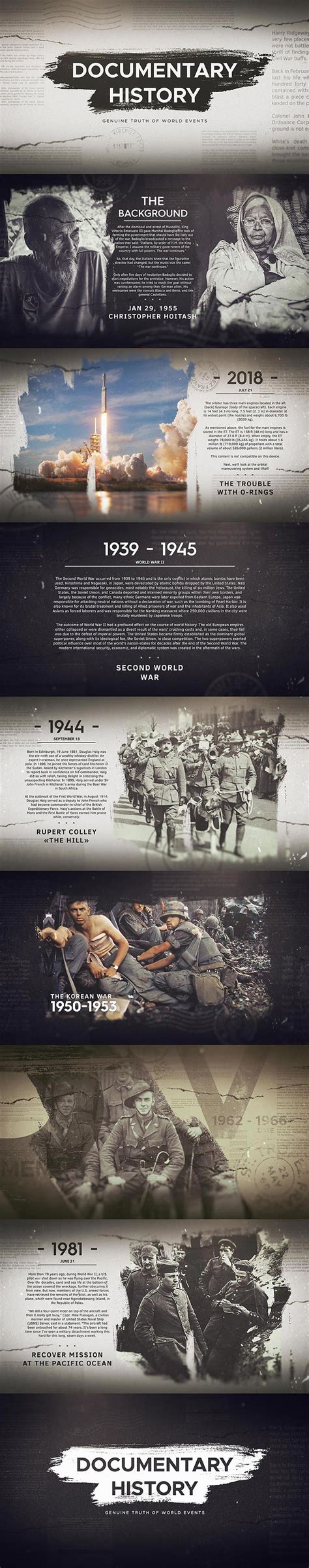 Documentary History | Broadcast Template Kit :: Behance