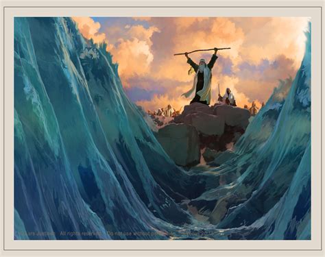 Moses Red Sea Painting at PaintingValley.com | Explore collection of ...