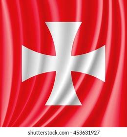 Templar Knights Cross Red Flag Stock Vector (Royalty Free) 453631927 ...