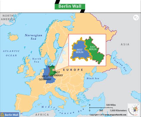 Berlin Wall Map Europe