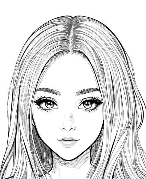 A realistic hand drawn sketch of beautiful girl illustration design art ...