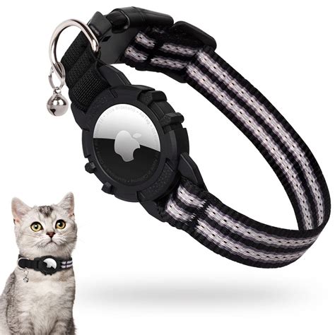 AirTag Cat Collar, FEEYAR Integrated Apple Air Tag Cat Collar ...