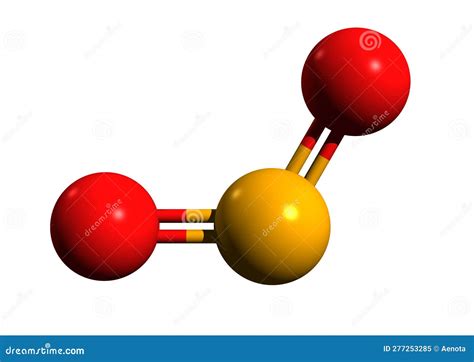 3D Image of Nitrogen Dioxide Skeletal Formula Stock Illustration ...