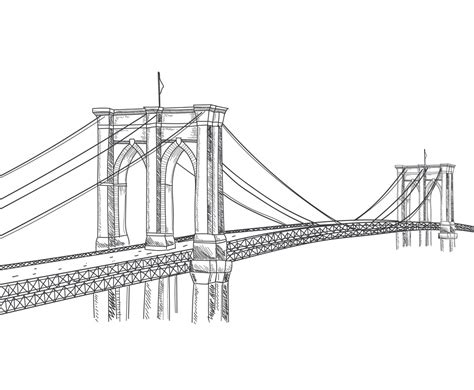 Drawing Brooklyn Bridge at PaintingValley.com | Explore collection of ...