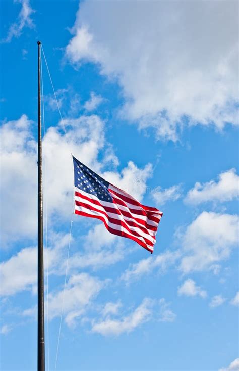 Half staff American flag stock image. Image of patriotic - 27820485