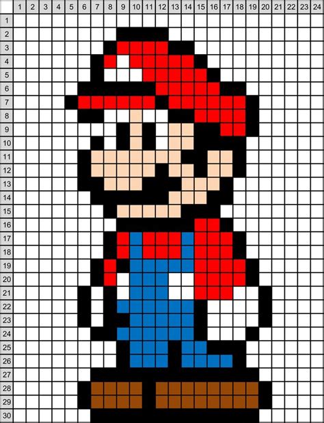 Pixel Drawing Mario World S2 Dessin Pixel Art Facile Dessin Pixel ...