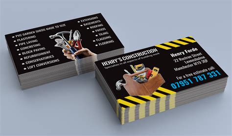 Top 28 Examples of Unique Construction Business Cards