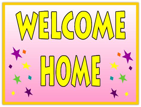 Welcome Home Sign Printable - Printable Word Searches