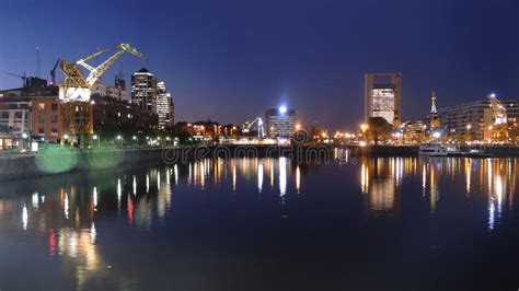 Buenos Aires, Night Skyline. Stock Image - Image of skyline, indigo ...