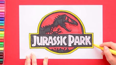 how to draw jurassic world logo step by step - peterrabbitpartysupplies