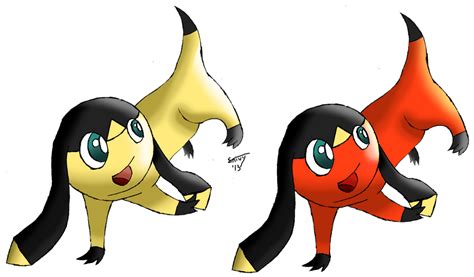 Helioptile- Normal and Shiny Colors Sugimori Style by SnivyIzTehBomb on ...