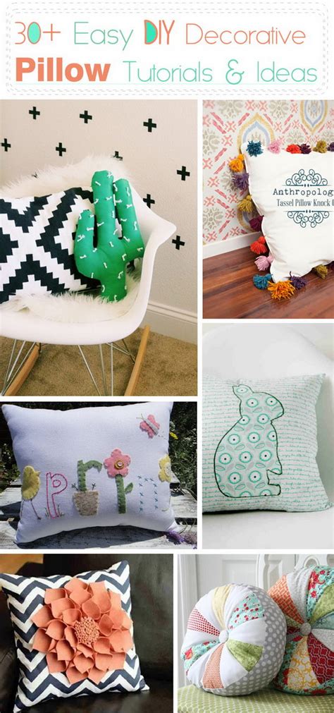 30+ Easy DIY Decorative Pillow Tutorials & Ideas