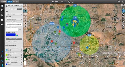 Radius Circle Map