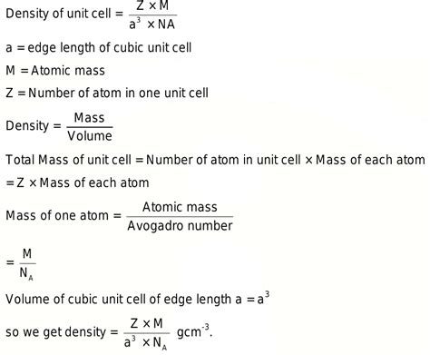 What is the density of unit cell?