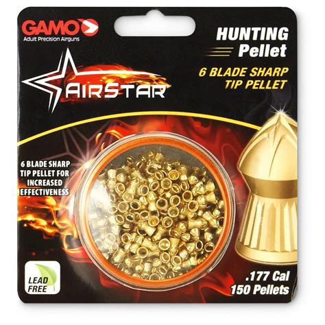 150 Gamo AirStar .177 cal. Air Rifle Hunting Pellets - 648757, Pellets ...